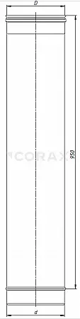Труба L=1000мм Промышленные дымоходы Коракс